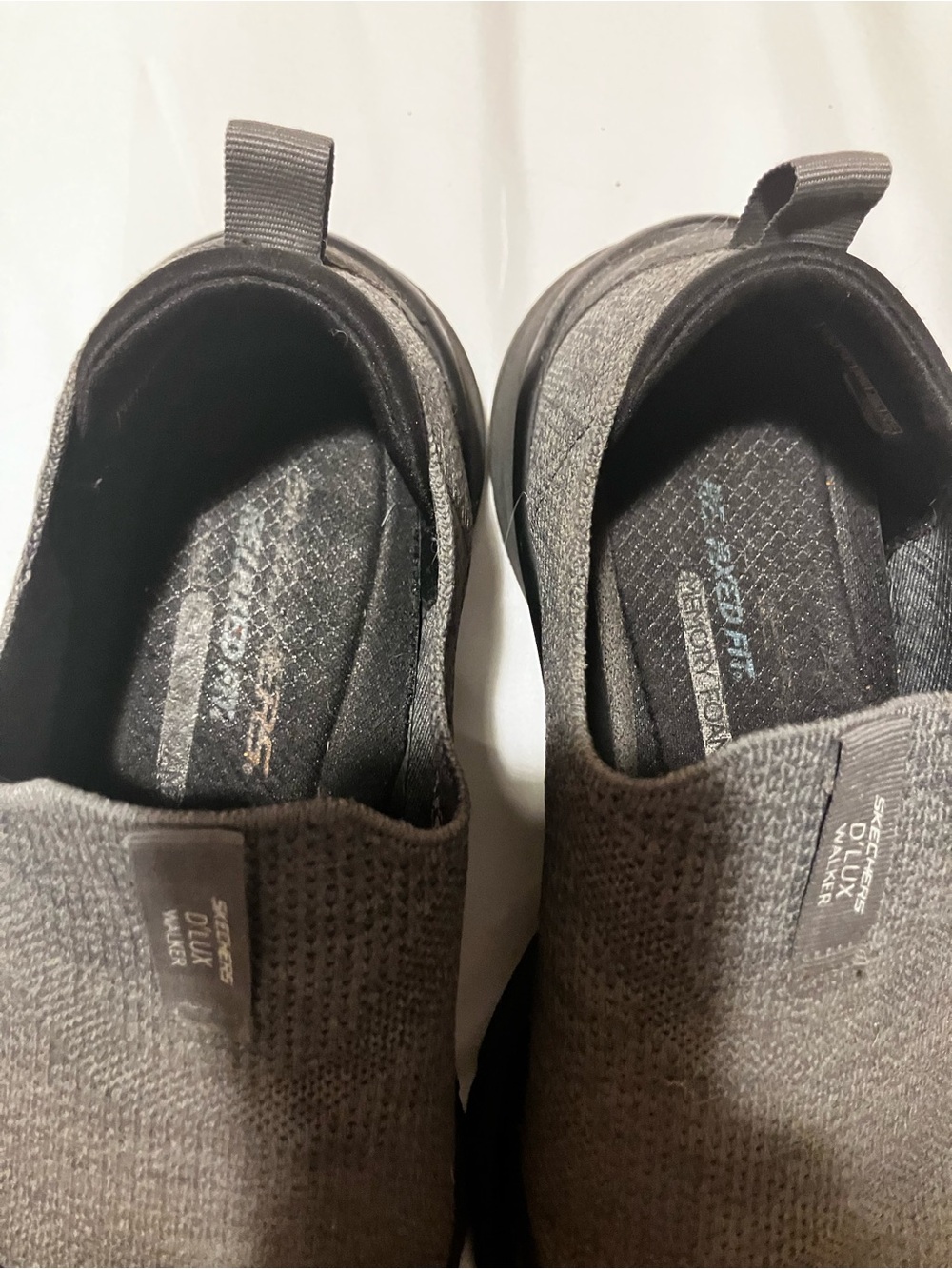 Skechers D’Lux Walker Quick Upgrade Slip On Shoes Men’s 10 Charcoal - Picture 7 of 9